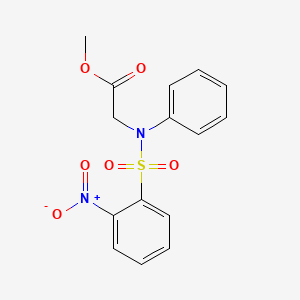 molecular formula C15H14N2O6S B5998705 methyl N-[(2-nitrophenyl)sulfonyl]-N-phenylglycinate 