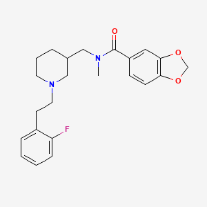 N-({1-[2-(2-fluorophenyl)ethyl]-3-piperidinyl}methyl)-N-methyl-1,3-benzodioxole-5-carboxamide