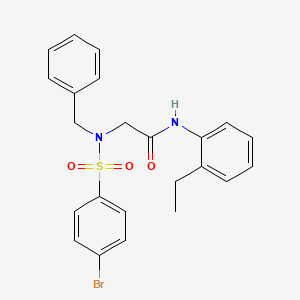 N~2~-benzyl-N~2~-[(4-bromophenyl)sulfonyl]-N~1~-(2-ethylphenyl)glycinamide