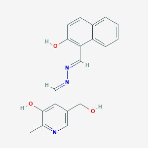 3-hydroxy-5-(hydroxymethyl)-2-methylisonicotinaldehyde [(2-hydroxy-1-naphthyl)methylene]hydrazone