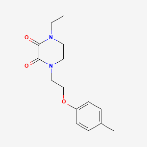 1-ethyl-4-[2-(4-methylphenoxy)ethyl]-2,3-piperazinedione