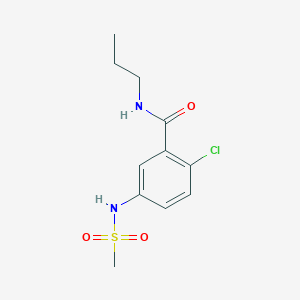 molecular formula C11H15ClN2O3S B5998802 2-chloro-5-[(methylsulfonyl)amino]-N-propylbenzamide 