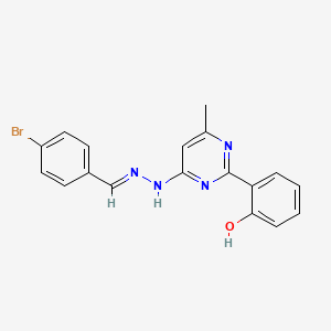 4-bromobenzaldehyde [2-(2-hydroxyphenyl)-6-methyl-4-pyrimidinyl]hydrazone