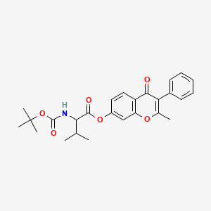 2-methyl-4-oxo-3-phenyl-4H-chromen-7-yl N-(tert-butoxycarbonyl)valinate