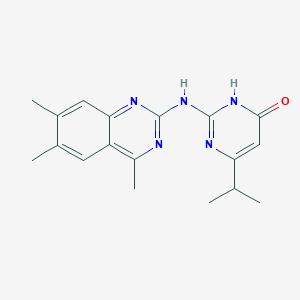 molecular formula C18H21N5O B5998875 6-isopropyl-2-[(4,6,7-trimethyl-2-quinazolinyl)amino]-4(3H)-pyrimidinone 