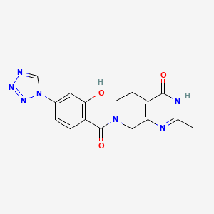 molecular formula C16H15N7O3 B5998876 7-[2-hydroxy-4-(1H-tetrazol-1-yl)benzoyl]-2-methyl-5,6,7,8-tetrahydropyrido[3,4-d]pyrimidin-4(3H)-one 