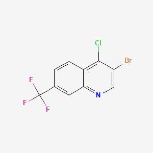 molecular formula C10H4BrClF3N B599888 3-Bromo-4-chloro-7-trifluoromethylquinoline CAS No. 116289-35-1