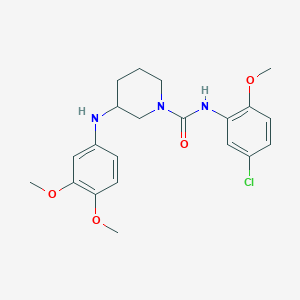 N-(5-chloro-2-methoxyphenyl)-3-[(3,4-dimethoxyphenyl)amino]-1-piperidinecarboxamide