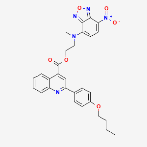 2-[methyl(7-nitro-2,1,3-benzoxadiazol-4-yl)amino]ethyl 2-(4-butoxyphenyl)-4-quinolinecarboxylate