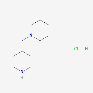molecular formula C11H23ClN2 B599891 1,4'-Methylenedipiperidine hydrochloride CAS No. 172281-94-6