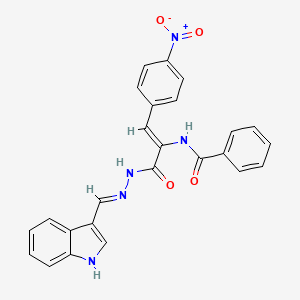 N-[1-{[2-(1H-indol-3-ylmethylene)hydrazino]carbonyl}-2-(4-nitrophenyl)vinyl]benzamide