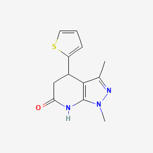 1,3-dimethyl-4-(2-thienyl)-1,4,5,7-tetrahydro-6H-pyrazolo[3,4-b]pyridin-6-one