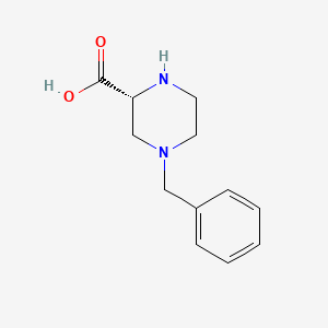 molecular formula C12H16N2O2 B599892 (R)-4-benzylpiperazine-2-carboxylic acid CAS No. 137442-19-4