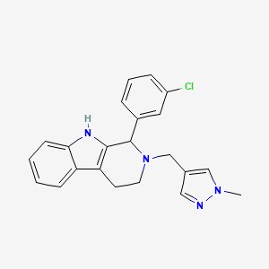 1-(3-chlorophenyl)-2-[(1-methyl-1H-pyrazol-4-yl)methyl]-2,3,4,9-tetrahydro-1H-beta-carboline