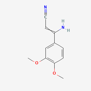 molecular formula C11H12N2O2 B599897 3-Amino-3-(3,4-dimethoxyphenyl)prop-2-enenitrile CAS No. 112238-16-1