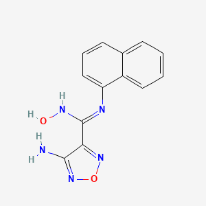 4-amino-N'-hydroxy-N-1-naphthyl-1,2,5-oxadiazole-3-carboximidamide