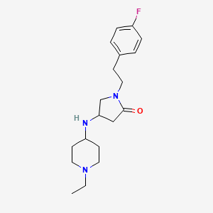 molecular formula C19H28FN3O B5998987 4-[(1-ethyl-4-piperidinyl)amino]-1-[2-(4-fluorophenyl)ethyl]-2-pyrrolidinone 