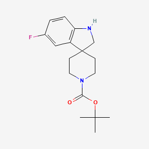 molecular formula C17H23FN2O2 B599900 Tert-butyl 5-fluorospiro[indoline-3,4'-piperidine]-1'-carboxylate CAS No. 167484-91-5