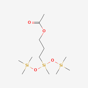 molecular formula C12H30O4Si3 B599901 3-(3-乙酰氧基丙基)七甲基三硅氧烷 CAS No. 18044-09-2