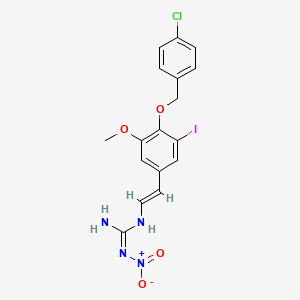 molecular formula C17H16ClIN4O4 B5999011 N-(2-{4-[(4-chlorobenzyl)oxy]-3-iodo-5-methoxyphenyl}vinyl)-N''-nitroguanidine 