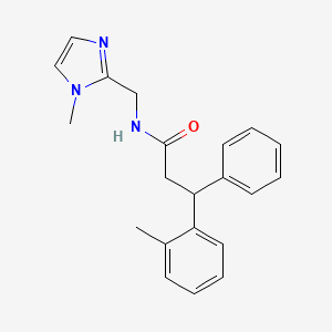 N-[(1-methyl-1H-imidazol-2-yl)methyl]-3-(2-methylphenyl)-3-phenylpropanamide