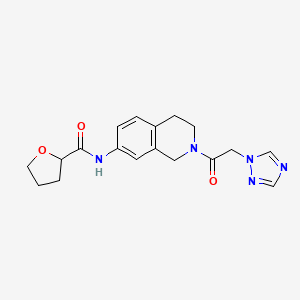 N-{2-[2-(1H-1,2,4-triazol-1-yl)acetyl]-1,2,3,4-tetrahydro-7-isoquinolinyl}tetrahydro-2-furancarboxamide