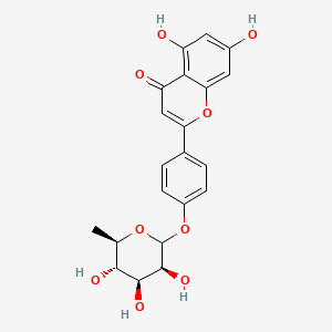 molecular formula C21H20O9 B599904 Apigenin 4'-O-rhamnoside CAS No. 133538-77-9