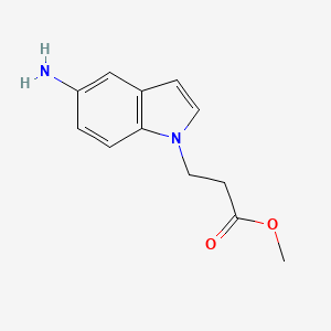 molecular formula C12H14N2O2 B599907 Methyl 3-(5-amino-1H-indol-1-yl)propanoate CAS No. 168166-75-4