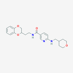 N-[2-(2,3-dihydro-1,4-benzodioxin-2-yl)ethyl]-6-[(tetrahydro-2H-pyran-4-ylmethyl)amino]nicotinamide