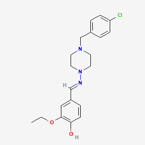 4-({[4-(4-chlorobenzyl)-1-piperazinyl]imino}methyl)-2-ethoxyphenol