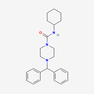 4-benzhydryl-N-cyclohexylpiperazine-1-carboxamide