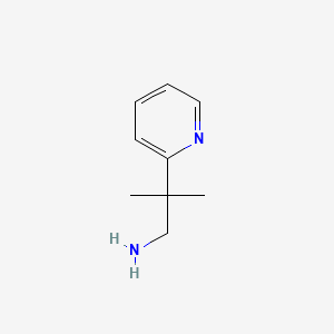 molecular formula C9H14N2 B599911 2-Methyl-2-(pyridin-2-YL)propan-1-amine CAS No. 199296-39-4