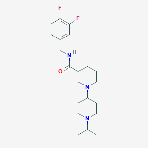 molecular formula C21H31F2N3O B5999115 N-(3,4-difluorobenzyl)-1'-isopropyl-1,4'-bipiperidine-3-carboxamide 