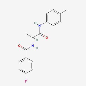 4-fluoro-N-{1-methyl-2-[(4-methylphenyl)amino]-2-oxoethyl}benzamide