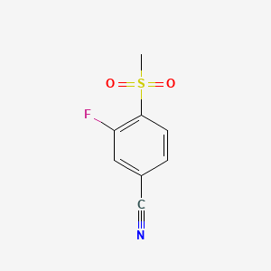molecular formula C8H6FNO2S B599913 3-氟-4-(甲磺酰基)苯甲腈 CAS No. 185946-05-8