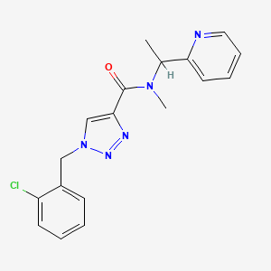 1-(2-chlorobenzyl)-N-methyl-N-[1-(2-pyridinyl)ethyl]-1H-1,2,3-triazole-4-carboxamide