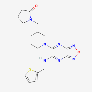 1-[(1-{6-[(2-thienylmethyl)amino][1,2,5]oxadiazolo[3,4-b]pyrazin-5-yl}-3-piperidinyl)methyl]-2-pyrrolidinone