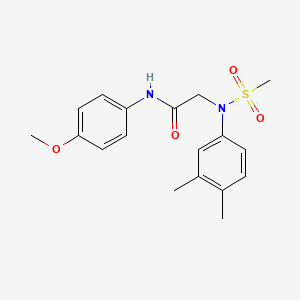 N~2~-(3,4-dimethylphenyl)-N~1~-(4-methoxyphenyl)-N~2~-(methylsulfonyl)glycinamide