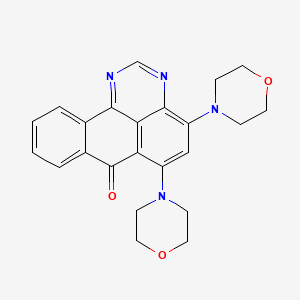 molecular formula C23H22N4O3 B5999293 4,6-BIS(MORPHOLIN-4-YL)-7H-BENZO[E]PERIMIDIN-7-ONE 