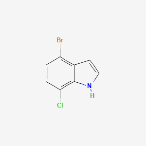 molecular formula C8H5BrClN B599930 4-Bromo-7-chloro-1H-indole CAS No. 126811-30-1