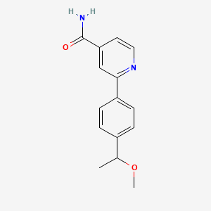 molecular formula C15H16N2O2 B5999300 2-[4-(1-methoxyethyl)phenyl]isonicotinamide 