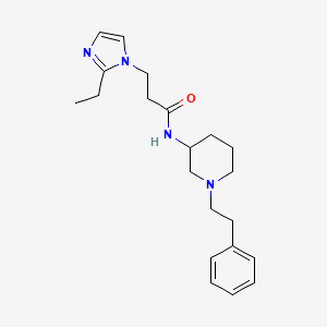 3-(2-ethyl-1H-imidazol-1-yl)-N-[1-(2-phenylethyl)-3-piperidinyl]propanamide