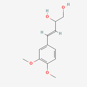 molecular formula C12H16O4 B599936 4-(3,4-二甲氧基苯基)-3-丁烯-1,2-二醇 CAS No. 164661-12-5
