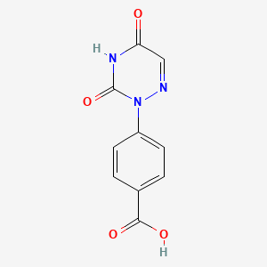 molecular formula C10H7N3O4 B599937 4-(3,5-Dioxo-4,5-dihydro-1,2,4-triazin-2(3H)-yl)benzoic acid CAS No. 18510-65-1