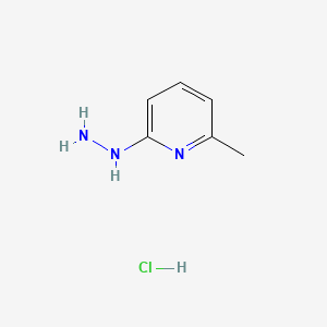 molecular formula C6H10ClN3 B599939 2-腙-6-甲基-1,2-二氢吡啶盐酸盐 CAS No. 104408-25-5