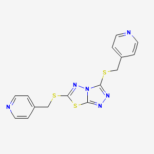 3,6-bis[(pyridin-4-ylmethyl)thio][1,2,4]triazolo[3,4-b][1,3,4]thiadiazole