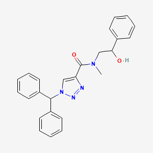 molecular formula C25H24N4O2 B5999401 1-(diphenylmethyl)-N-(2-hydroxy-2-phenylethyl)-N-methyl-1H-1,2,3-triazole-4-carboxamide 