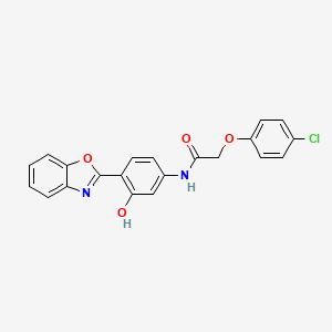 N-[4-(1,3-benzoxazol-2-yl)-3-hydroxyphenyl]-2-(4-chlorophenoxy)acetamide