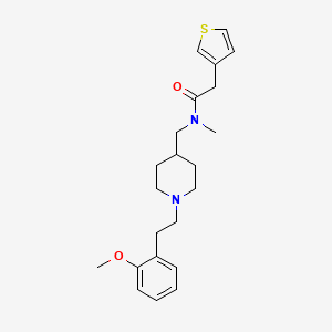 molecular formula C22H30N2O2S B5999411 N-({1-[2-(2-methoxyphenyl)ethyl]-4-piperidinyl}methyl)-N-methyl-2-(3-thienyl)acetamide 