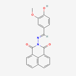 2-[(4-hydroxy-3-methoxybenzylidene)amino]-1H-benzo[de]isoquinoline-1,3(2H)-dione